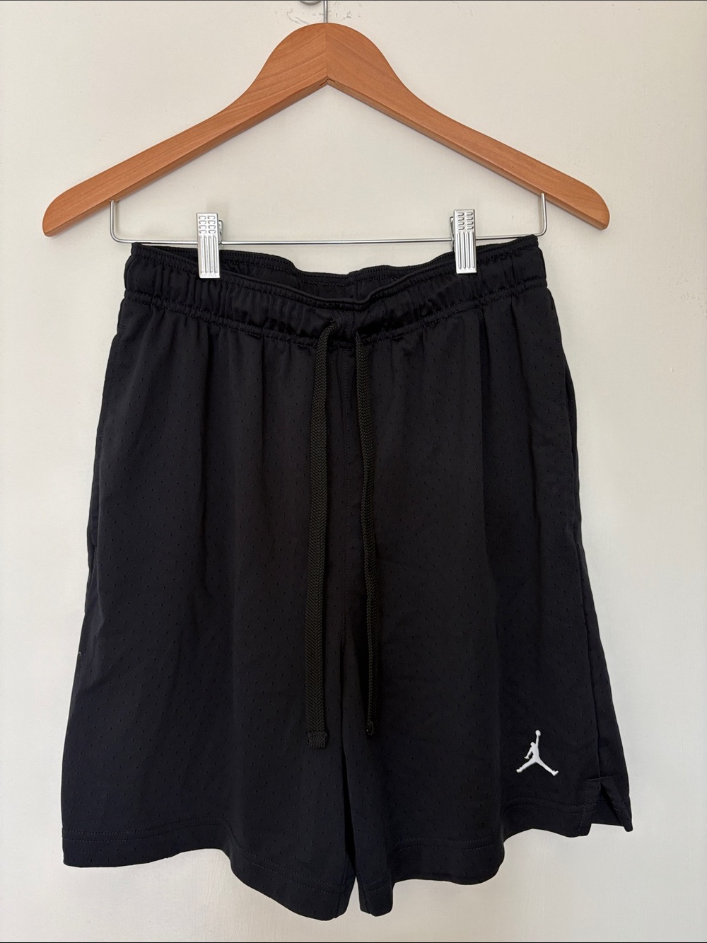 Like New - Jordan Black Athletic Mesh Shorts with White Jumpman